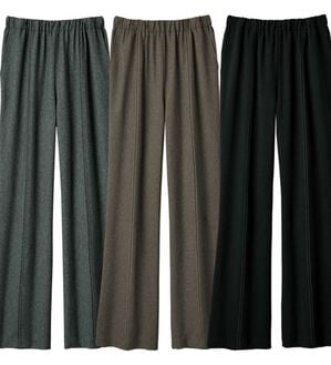 ルフラン（ルフラン）の「【３本組】日本製すっきり仕様フレアーパンツ（フルレングスパンツ）」｜詳細画像