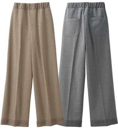 ルフラン（ルフラン）の「【２本組】ウール調セミワイドパンツ（フルレングスパンツ）」