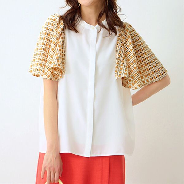 RANAN（ラナン）の「異素材スリーブブラウス（ブラウス）」｜詳細画像