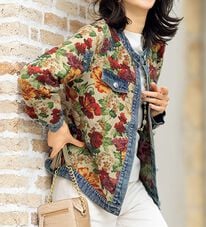 ルフラン（ルフラン）の「デニム切替えゴブランジャケット（その他ジャケット）」