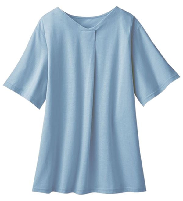 LAVIENNE（ラヴィエンヌ）の「すっきり細見えフロントタックＴシャツ（Tシャツ）」｜詳細画像