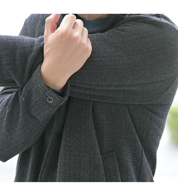 「気軽に羽織れるイタリアンカラージャケット（メンズジャケット）」｜詳細画像