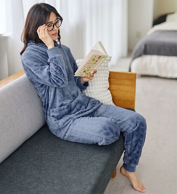 LAVIENNE（ラヴィエンヌ）の「寒がりさんのためのふわっもこケーブルフリースパジャマ（パジャマ・ルームウェア）」｜詳細画像