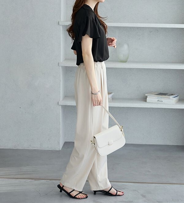 GeeRA（ジーラ）の「サラサラ涼しい！着やせも叶うフレアー袖ブラウス（ブラウス）」｜詳細画像