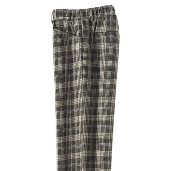 BELLUNA（ベルーナ）の「ニットジャガード裏起毛セミワイドパンツ（ワイドパンツ・ガウチョ）」｜詳細画像