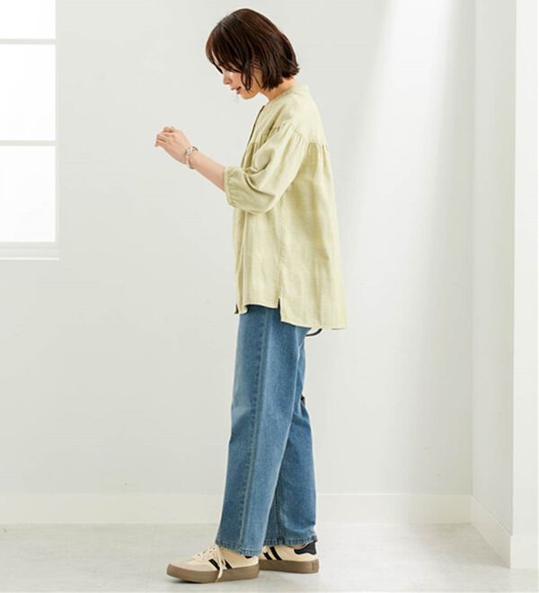 BELLUNA（ベルーナ）の「ダブルガーゼ素材切替デザインブラウス（ブラウス）」｜詳細画像