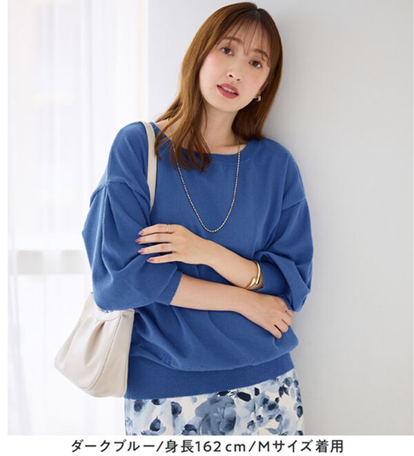 alotta（アロッタ）の「＜洗える＞柔らか綿タッチ！春これ１枚パフ袖ニット（ニット・セーター）」｜詳細画像