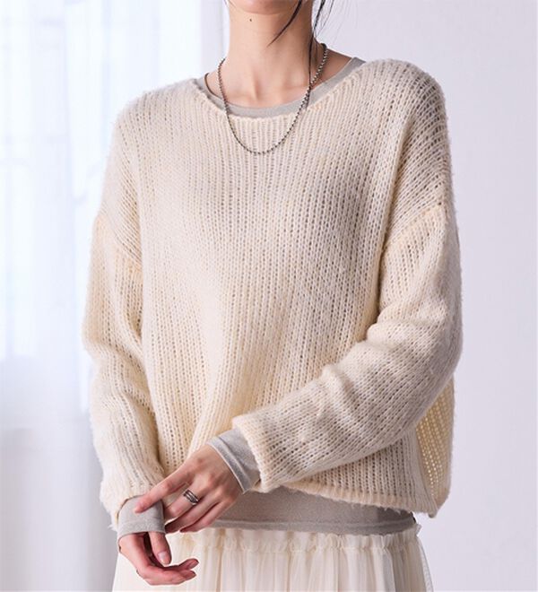 RANAN（ラナン）の「モヘアタッチローゲージシアーニット（ニット・セーター）」｜詳細画像
