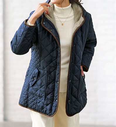 BELLUNA（ベルーナ）の「温かく包み込む！裏ファー中わたキルトジャケット（ハーフコート）」