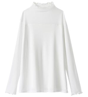 BELLUNA（ベルーナ）の「冬のコーデにちょい足し♪シアーハイネックプルオーバー（カットソー）」｜オフ白