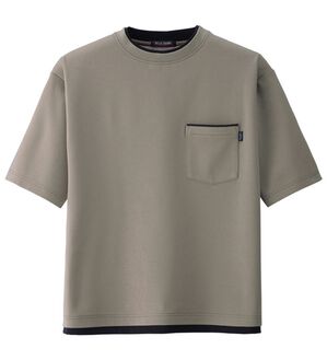 「着回し易さが魅力の楽するクリーンＴシャツ（メンズＴシャツ）」｜グレージュ