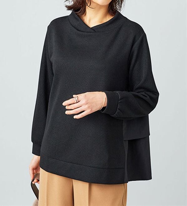 BELLUNA（ベルーナ）の「ラメ調バックフレアー切替プルオーバー（カットソー）」｜詳細画像