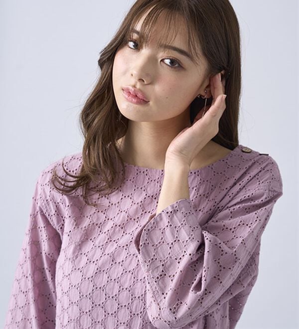 BELLUNA（ベルーナ）の「綿１００％サークルレース素材チュニック（チュニック）」｜詳細画像