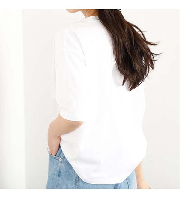 GeeRA（ジーラ）の「コットン天竺パール付デザイントップス（Tシャツ）」｜詳細画像