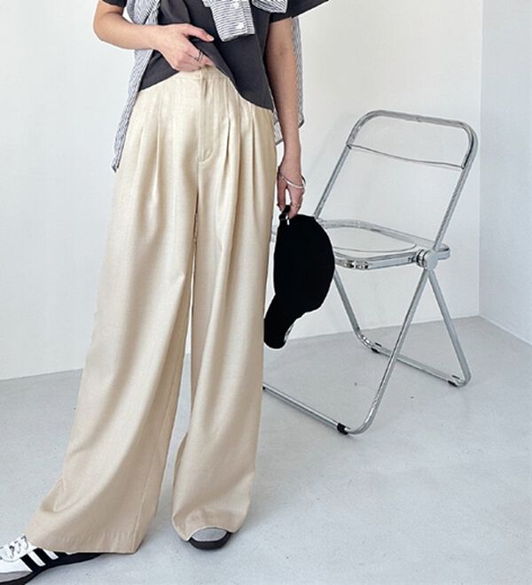 GeeRA（ジーラ）の「３タックワイドパンツ（フルレングスパンツ）」｜詳細画像