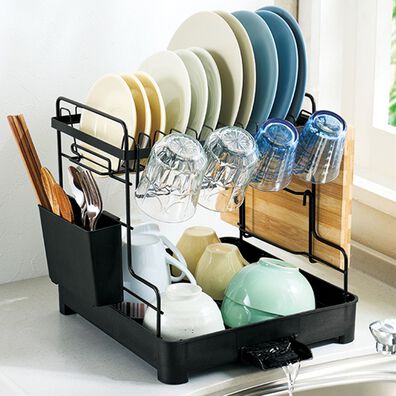 「省スペース水切りラック（水まわり・コンロまわり用品）」