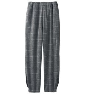LAVIENNE（ラヴィエンヌ）の「綿混あったか美脚もんぺパンツ（その他パンツ）」｜グレンチェック