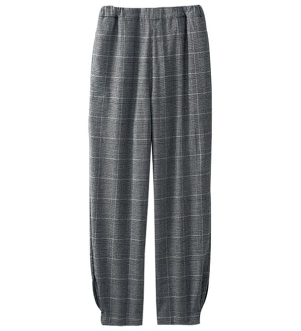 LAVIENNE（ラヴィエンヌ）の「綿混あったか美脚もんぺパンツ（その他パンツ）」｜グレンチェック