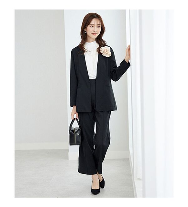 BELLUNA（ベルーナ）の「【４点セット】＜５つのラクが嬉しい！＞洗える！ストレッチ素材４点セットスーツ（その他スーツ）」｜詳細画像