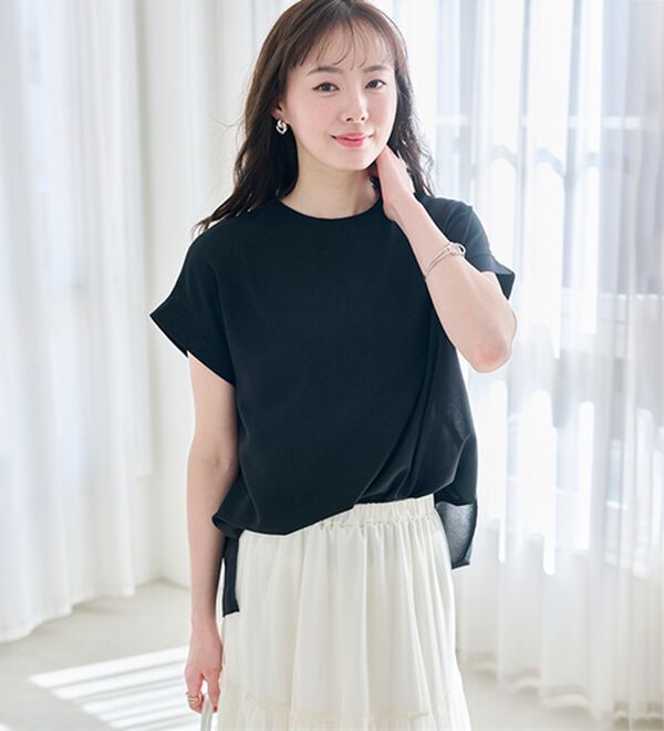 RANAN（ラナン）の「前後2WAYハーフジップブラウス（ブラウス）」｜詳細画像