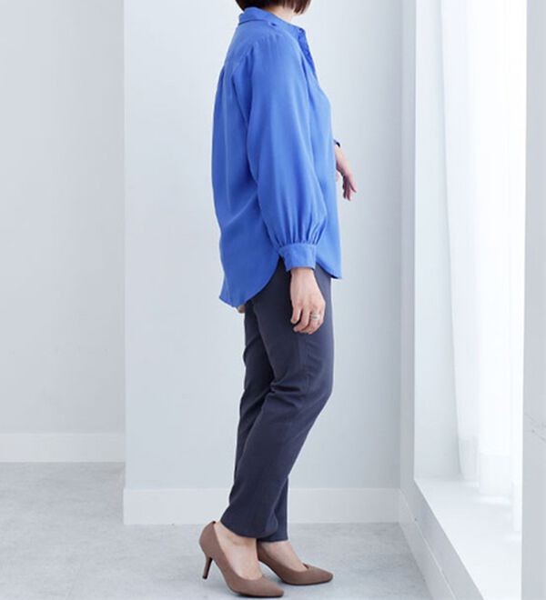 BELLUNA（ベルーナ）の「エアリーツイル素材シャツチュニック（シャツ）」｜詳細画像