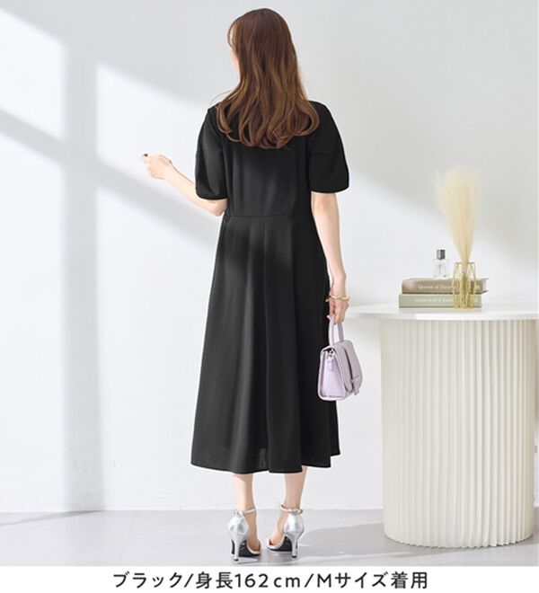 alotta（アロッタ）の「【4つの機能付】タック袖Ａラインワンピース（その他ワンピース）」｜詳細画像