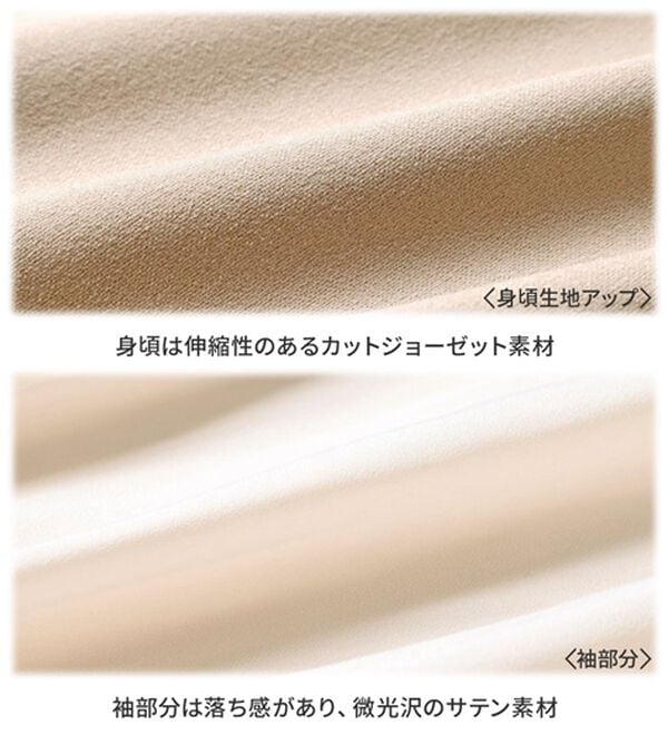 GeeRA（ジーラ）の「ブラウスレイヤード風ドッキングワンピース（カットソーワンピース）」｜詳細画像