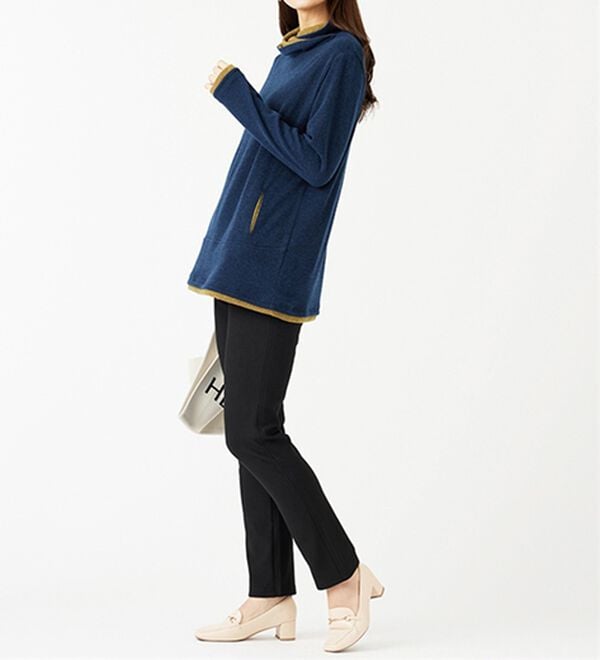 BELLUNA（ベルーナ）の「ウエストらくらく！ふっくら裏起毛ストレッチパンツ（フルレングスパンツ）」｜詳細画像