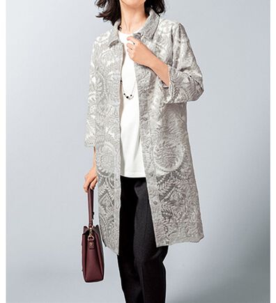 VINNO（ヴィノ）の「サークル刺しゅうジャケットアンサンブル（その他ジャケット）」