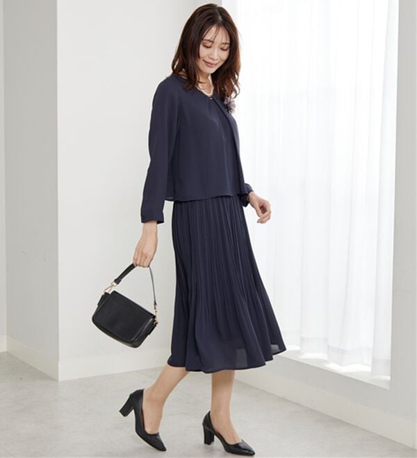 BELLUNA（ベルーナ）の「＜セレモニースタイル＞プリーツデザインワンピ―ス（フォーマルワンピース）」｜詳細画像