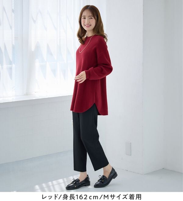 alotta（アロッタ）の「ふんわり裾ラウンドゆるニットチュニック（チュニック）」｜詳細画像