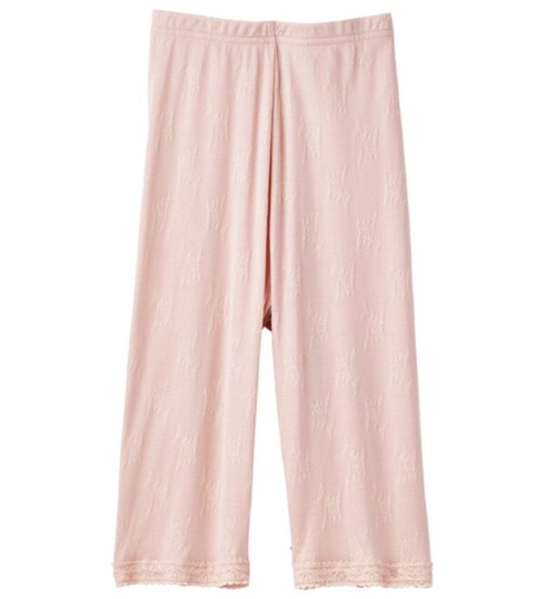 「なめらかシルク入りジャカードボトム　５分丈（肌着・インナーウェア）」｜ベビーピンク