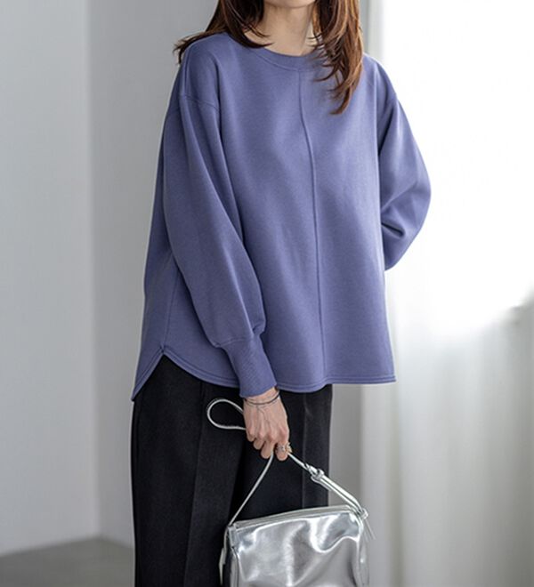 BELLUNA（ベルーナ）の「あったかキレイ！大人のこだわりトレーナー（トレーナー・スウェット）」｜ブルー