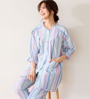 LAVIENNE（ラヴィエンヌ）の「サラッと涼感、綿１００％サッカーパジャマ（パジャマ・ルームウェア）」｜詳細画像