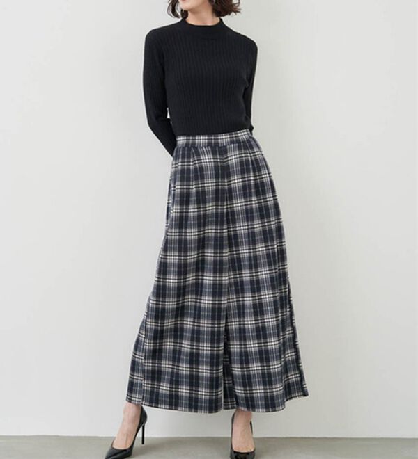 RANAN（ラナン）の「柔らかあったか！裏起毛ロングフレアガウチョパンツ（フルレングスパンツ）」｜詳細画像