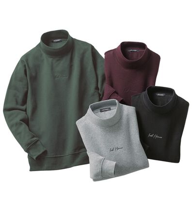 「【４色組】＜イネド　オム＞ハイネックトレーナー（メンズトレーナー）」