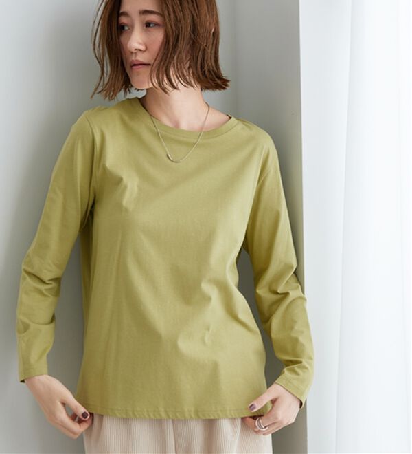 BELLUNA（ベルーナ）の「綿１００％大人顔サマ見えプルオーバー（カットソー）」｜詳細画像