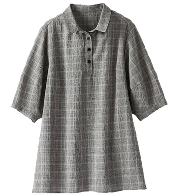 BELLUNA（ベルーナ）の「サッカー素材バックフレアーブラウス（ブラウス）」｜詳細画像