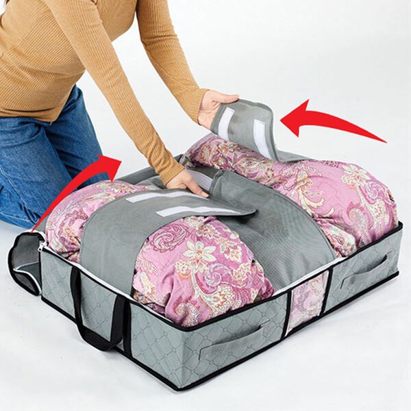 「竹炭収納縦型布団ケース３個組（その他日用品・趣味雑貨）」｜詳細画像