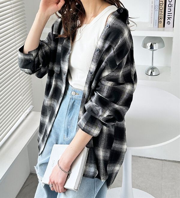 チェックロングシャツ - ベルーナ【公式】 