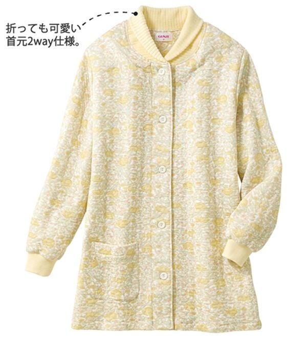 LAVIENNE（ラヴィエンヌ）の「＜グンゼ＞首元暖か！まるで魔法瓶のようなパジャマ（パジャマ・ルームウェア）」｜詳細画像