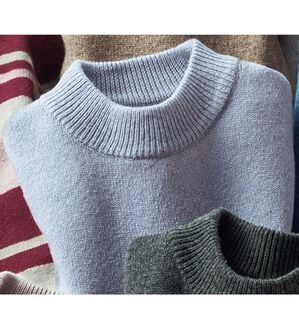 ルフラン（ルフラン）の「選べる！洗えるぬくもりウール１００％セーター（ニット・セーター）」｜ブルーグレー2