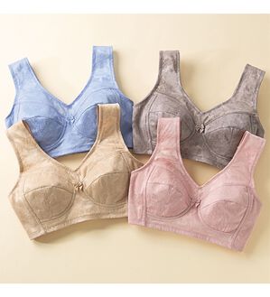 LAVIENNE（ラヴィエンヌ）の「【４色組】グラマーさんのもっとコンフォートブラ（ブラジャー）」｜4色組