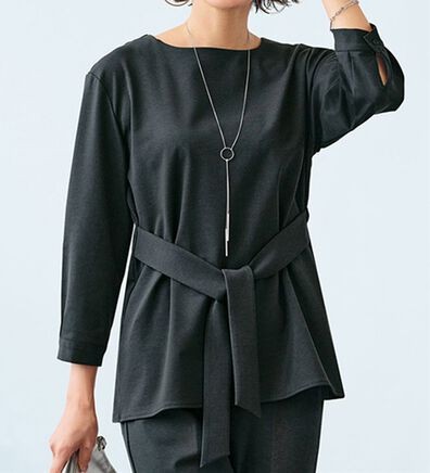 BELLUNA（ベルーナ）の「そのままリラックスリボンデザインブラウス（ブラウス）」