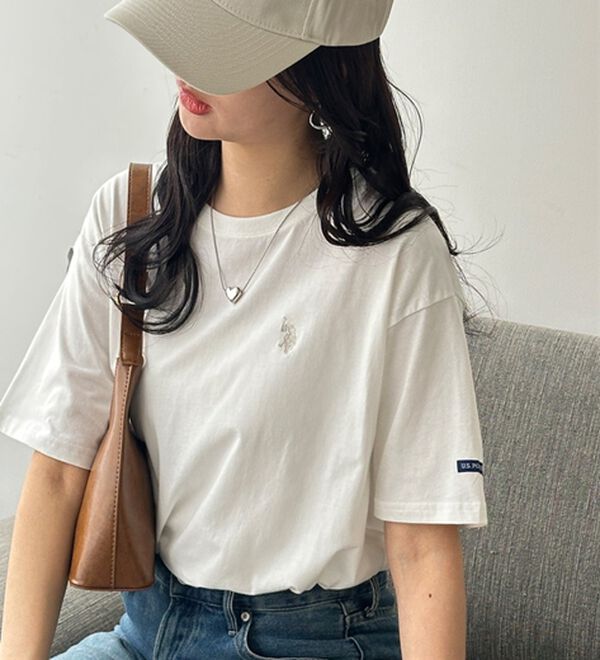 GeeRA（ジーラ）の「【Ｕ．Ｓ．　ＰＯＬＯ　ＡＳＳＮ．】カラーTシャツ（Tシャツ）」｜オフホワイト