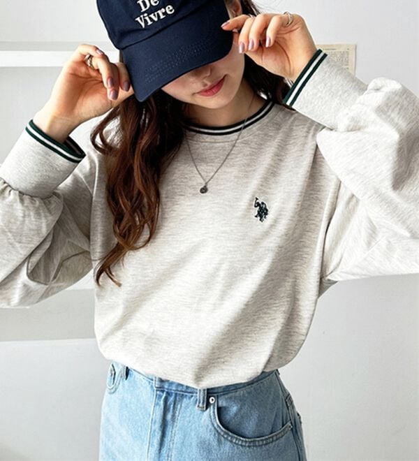 GeeRA（ジーラ）の「【Ｕ．Ｓ．　ＰＯＬＯ　ＡＳＳＮ．】配色ラインロンＴ（カットソー）」｜詳細画像