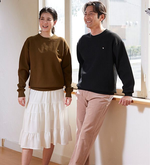 「＜アーノルド　パーマー＞立体編みレイヤードセーター（メンズニット・セーター）」｜詳細画像