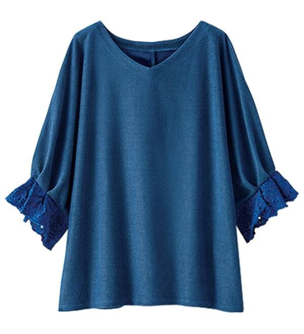 BELLUNA（ベルーナ）の「かのこ素材刺しゅうデザインプルオーバー（チュニック）」｜詳細画像