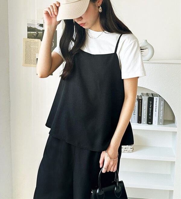 GeeRA（ジーラ）の「セットアップ風キャミソールサロペット（オールインワン）」｜詳細画像