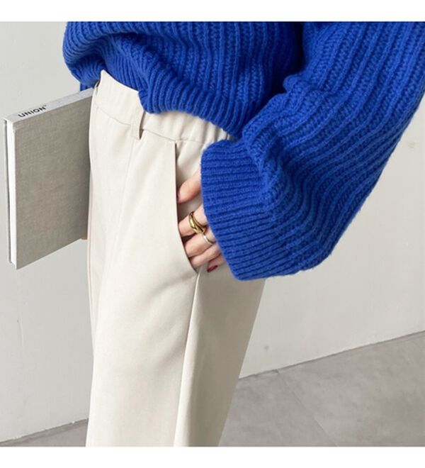 GeeRA（ジーラ）の「楽ちん！ストレッチスリットスラックスパンツ（フルレングスパンツ）」｜詳細画像